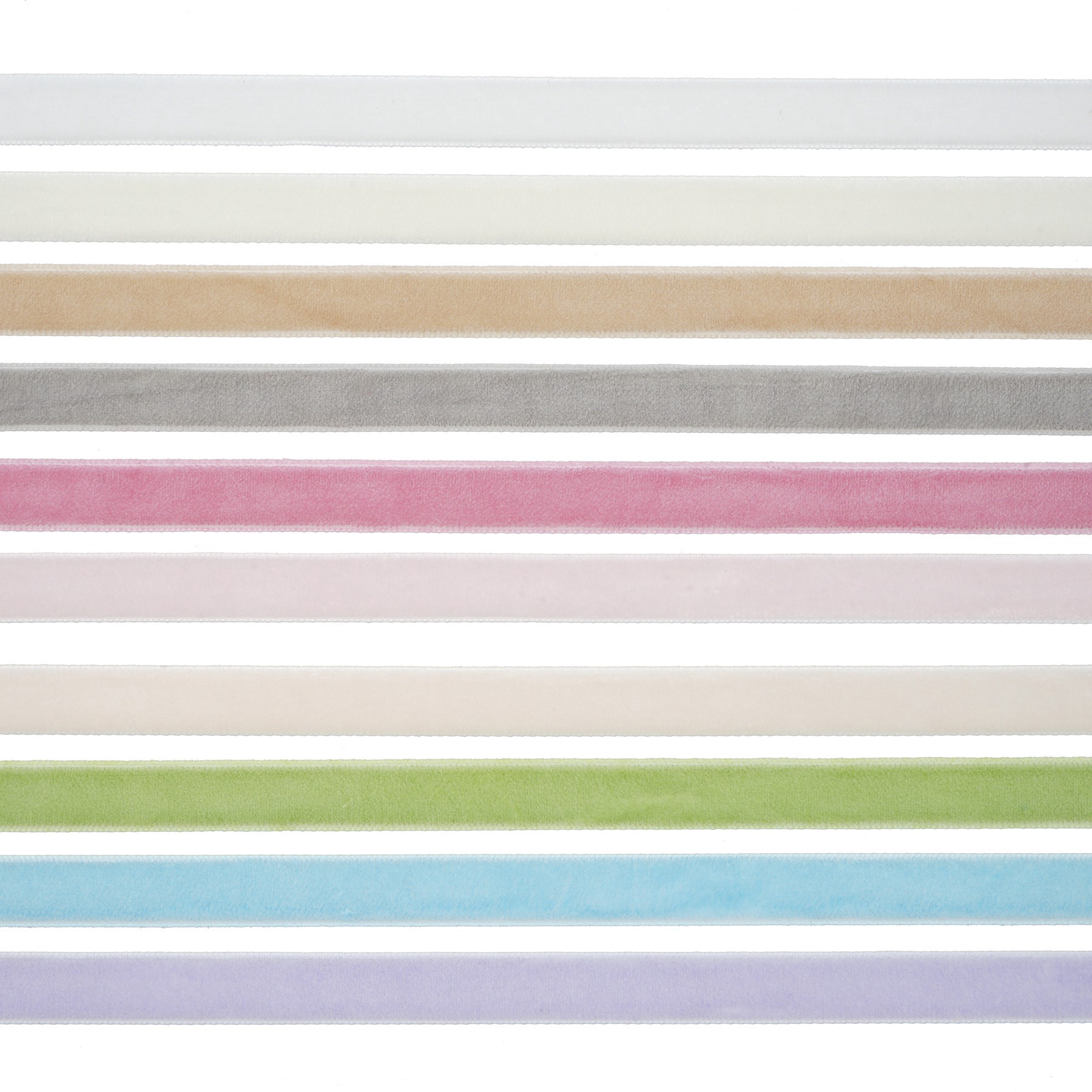 slide 3 of 3, 3/8" X 2yd. Pastel Colors Velvet Value Pack Ribbon By Celebrate It, 3/8 in x 2 yd