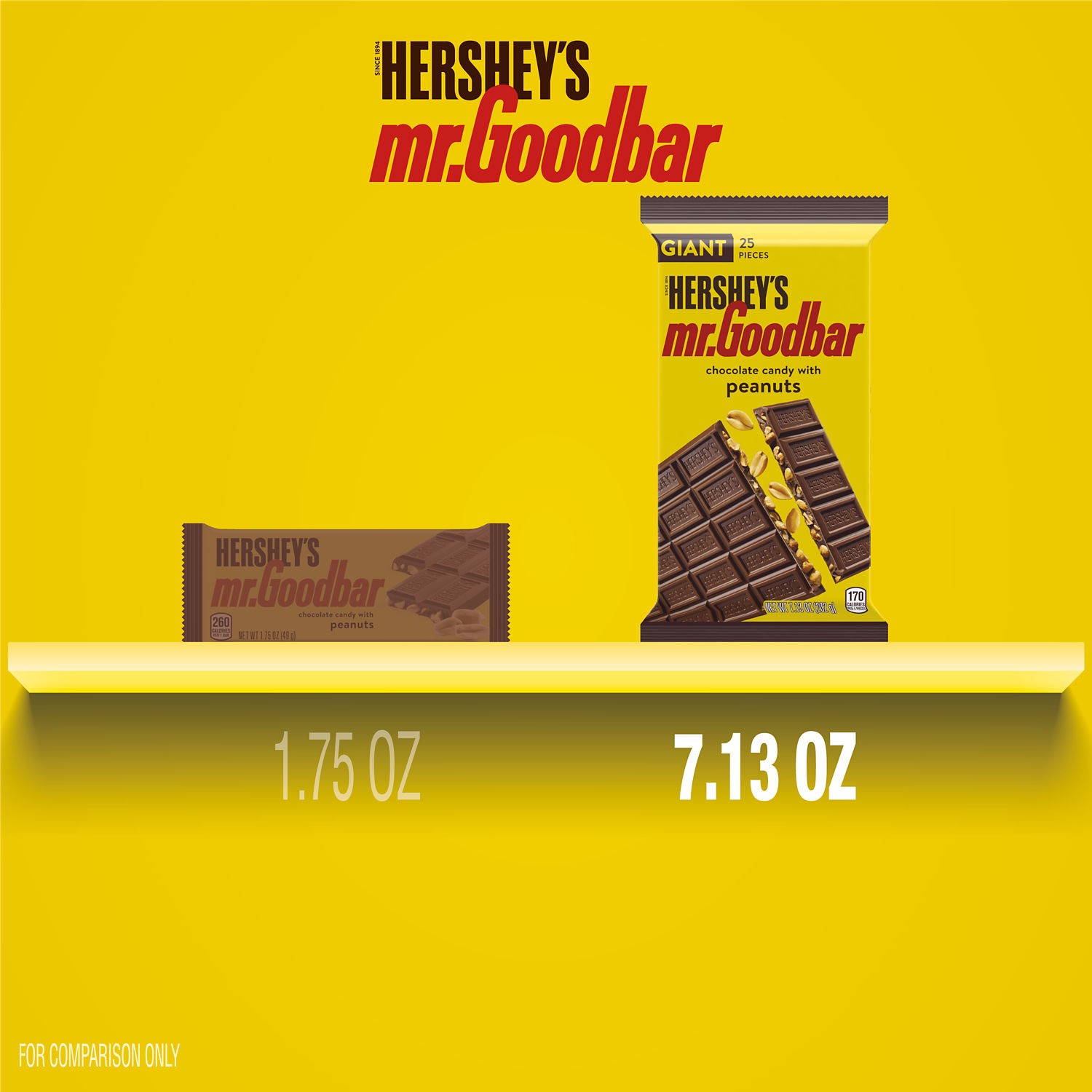 slide 8 of 9, Hershey's MR. GOODBAR Chocolate with Peanuts Giant, Candy Bar, 7.13 oz (25 Pieces), 7.13 oz