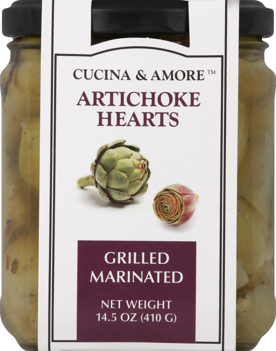 slide 4 of 4, Cucina & Amore Artichoke Hearts, Grilled, Marinated, 14.5 oz