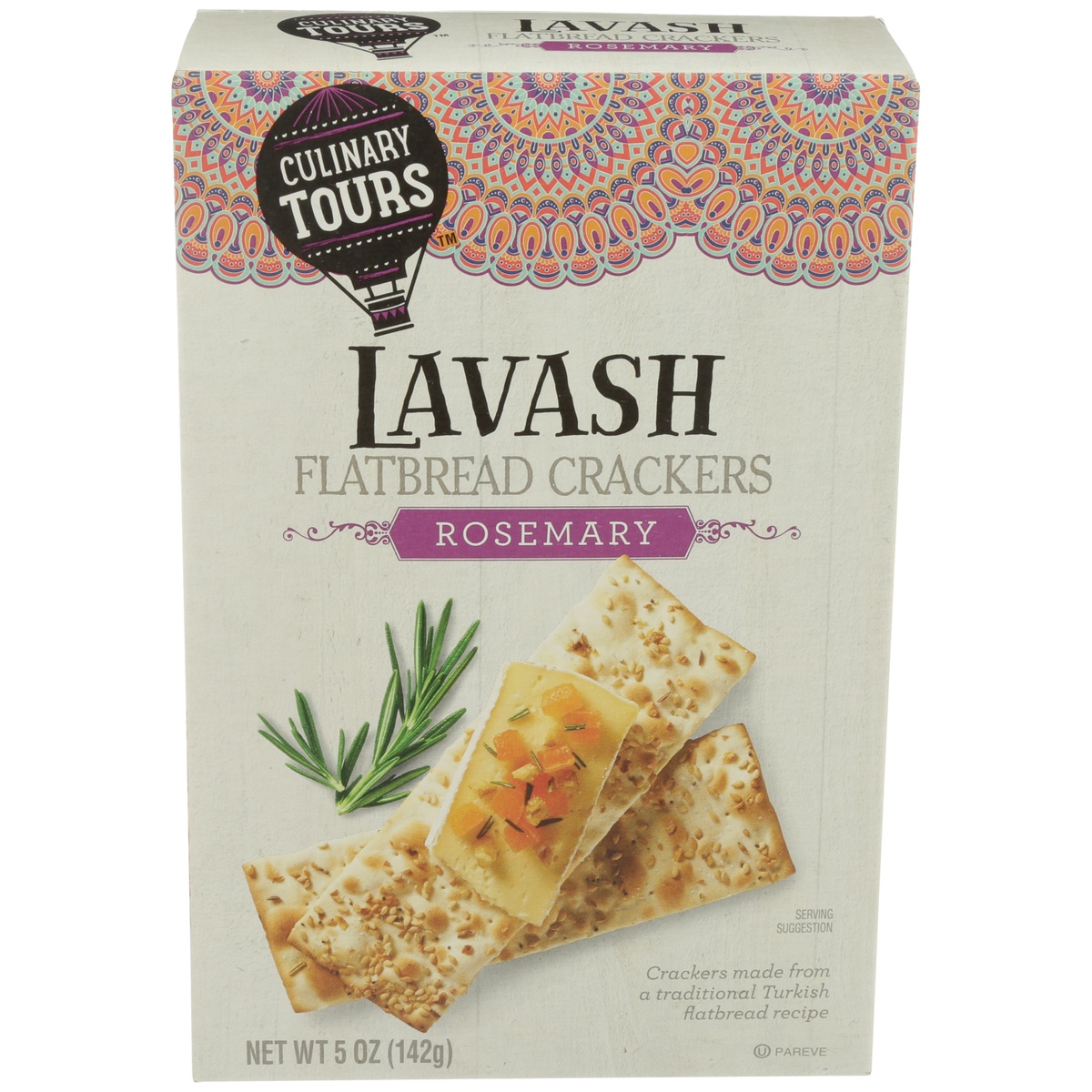slide 1 of 1, Culinary Tours Lavash Rosemary Flatbread Crackers 5 oz, 5 oz