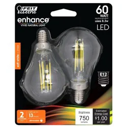 Feit Electric A15 60-Watt Dimmable LED Light Bulbs - Soft White