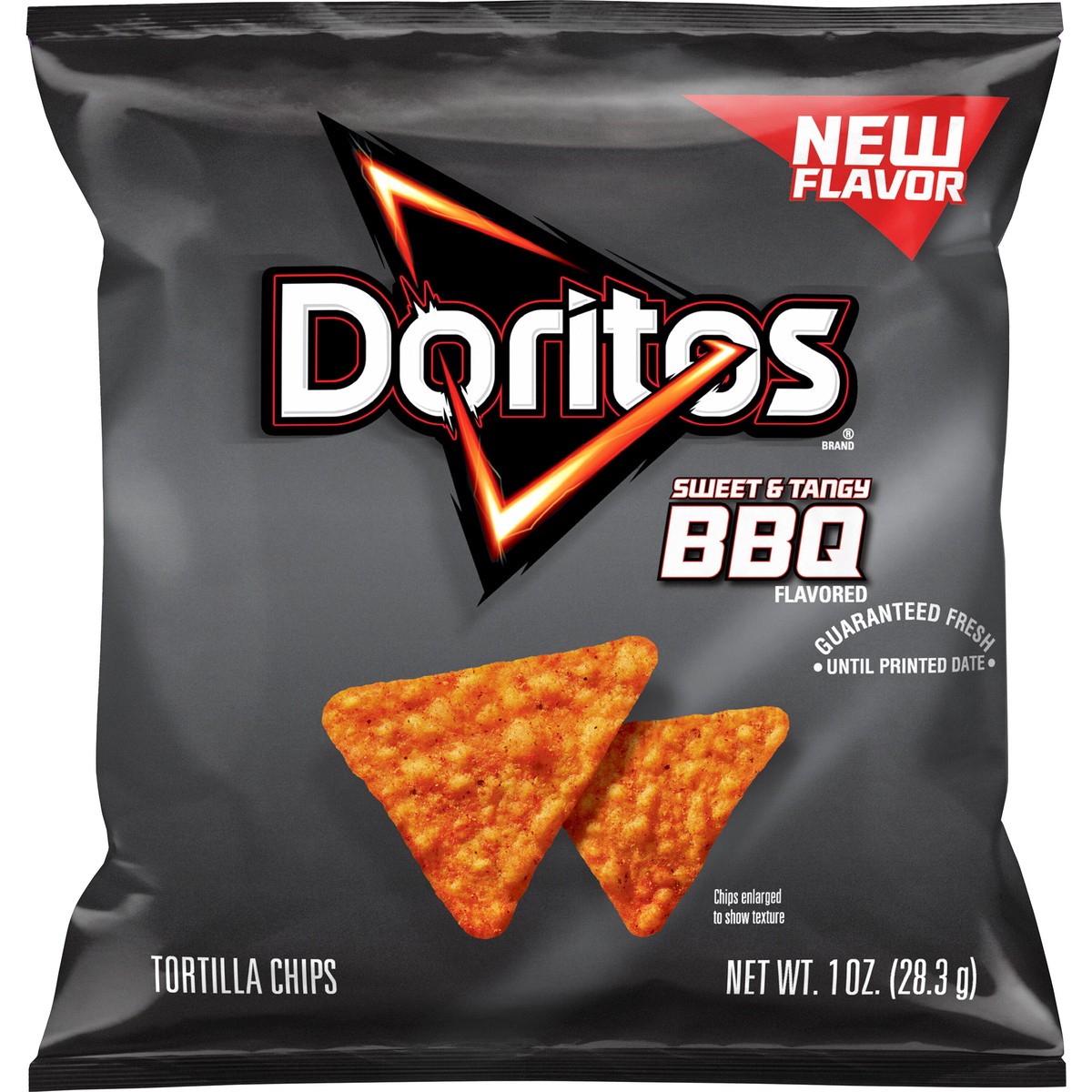 slide 2 of 4, Doritos Tortilla Chips, Sweet & Tangy BBQ Flavored, 1 ct