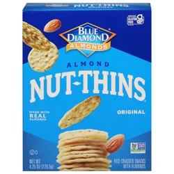 Blue Diamond Nut-Thins Almond Original Rice Cracker Snacks 4.25 oz