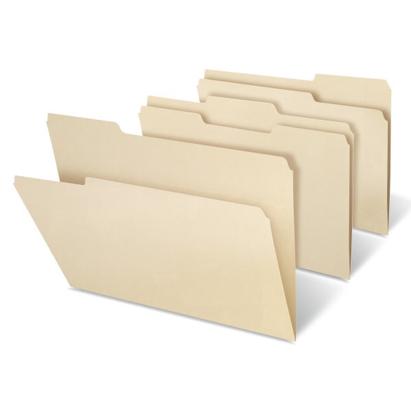 slide 2 of 3, Office Depot Brand File Folders, Letter Size, 100% Recycled, Manila, Pack Of 100, 100 ct