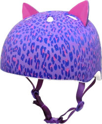 C-Preme Krash! Leopard Kitty Youth Helmet - Purple/Pink