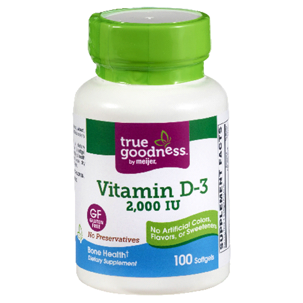 slide 1 of 1, True Goodness Vitamin D-3 2, 100 ct