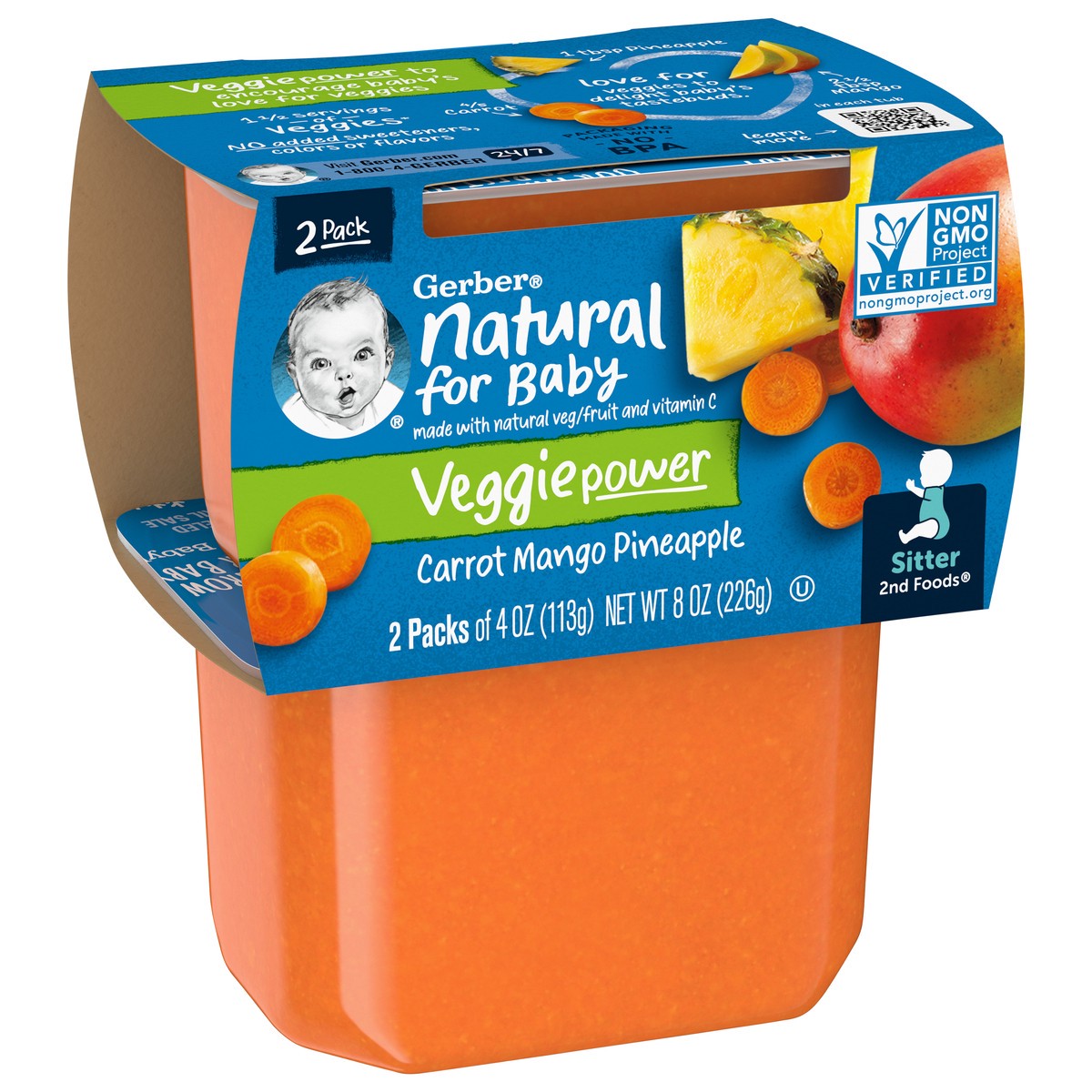 slide 10 of 13, Gerber Carrot Mango Pineapple, 2 Pack, 2 Each, 2 ct