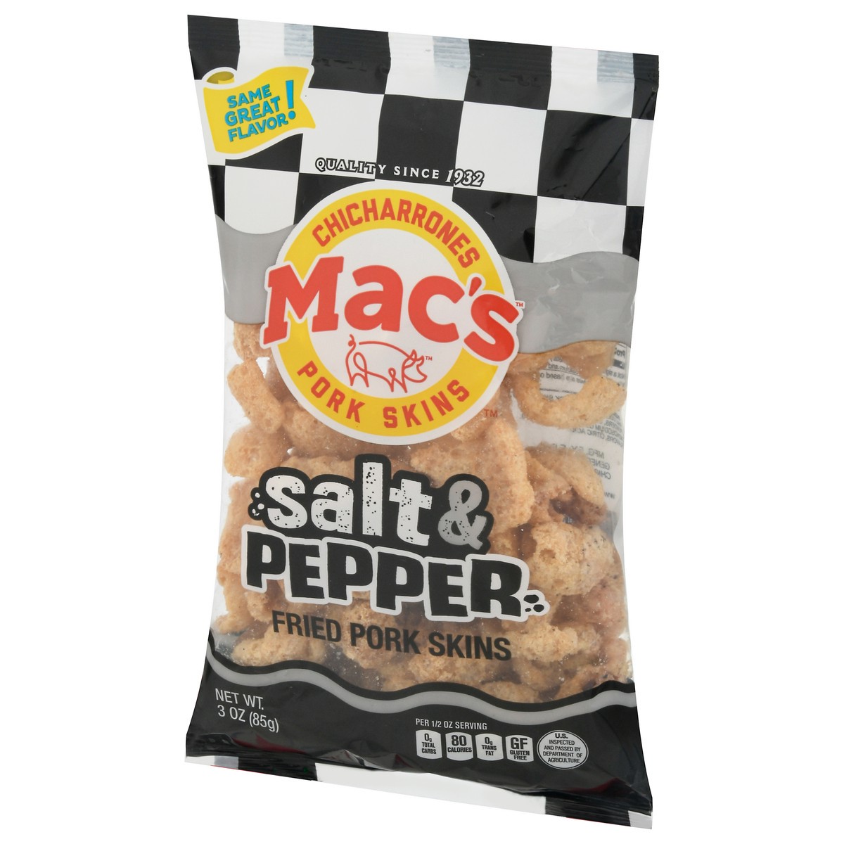 slide 12 of 13, Mac's Salt & Pepper Fried Pork Skins 3 oz, 3 oz