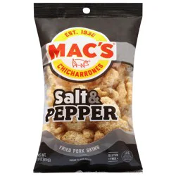 Mac's Chicharrones Salt & Pepper Fried Pork Skins 3 oz
