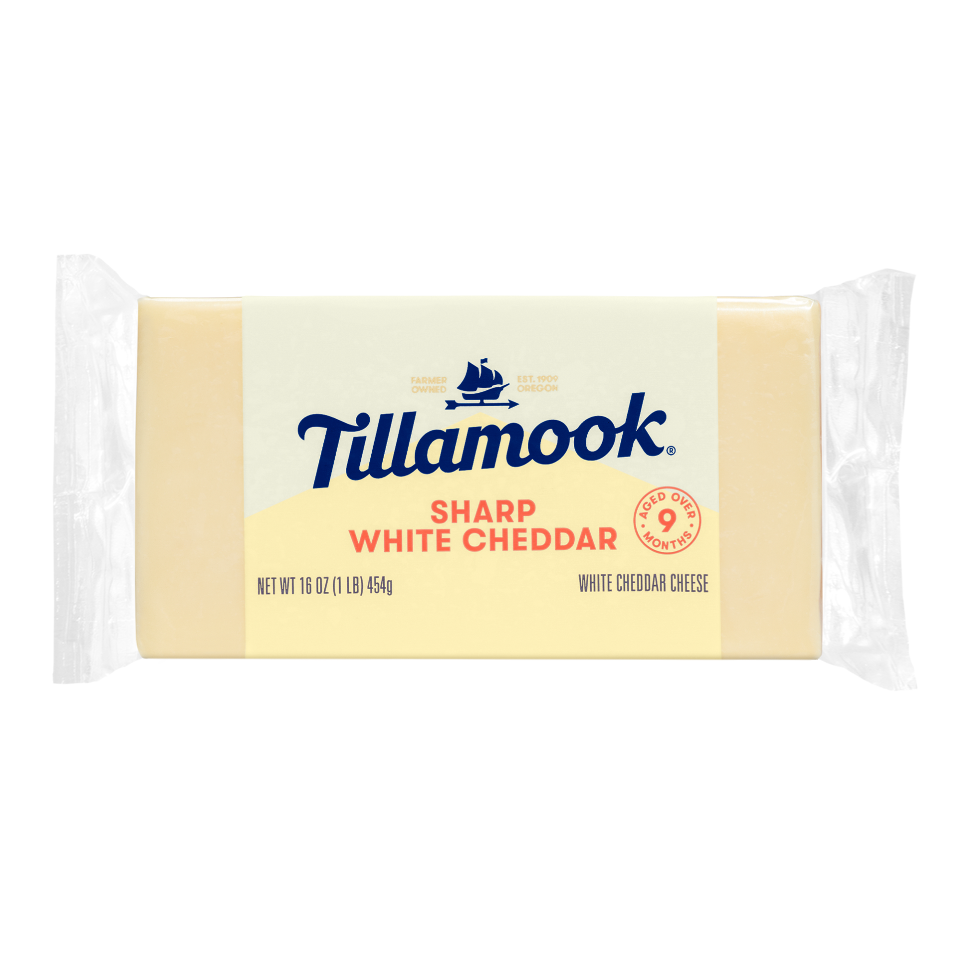 slide 1 of 9, Tillamook Sharp White Cheddar Cheese Block, 1lb, 16 oz