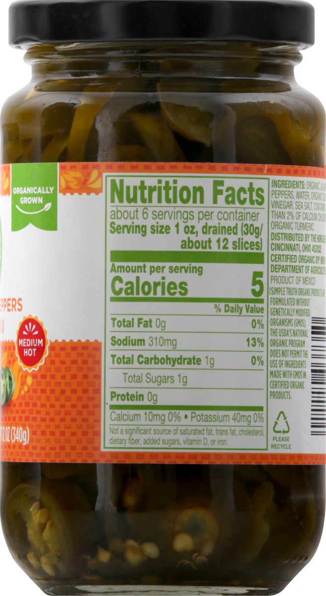 slide 4 of 13, Simple Truth Organic Sliced Jalapeno Peppers 12 oz, 12 oz