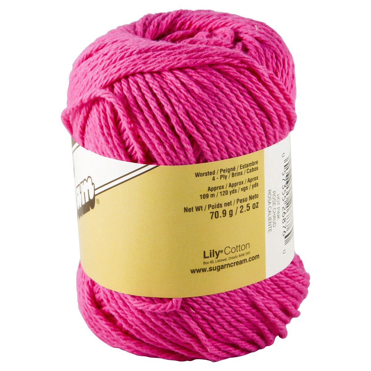 slide 2 of 3, Lily Sugar'N Cream Yarn - Hot Pink, 1 ct