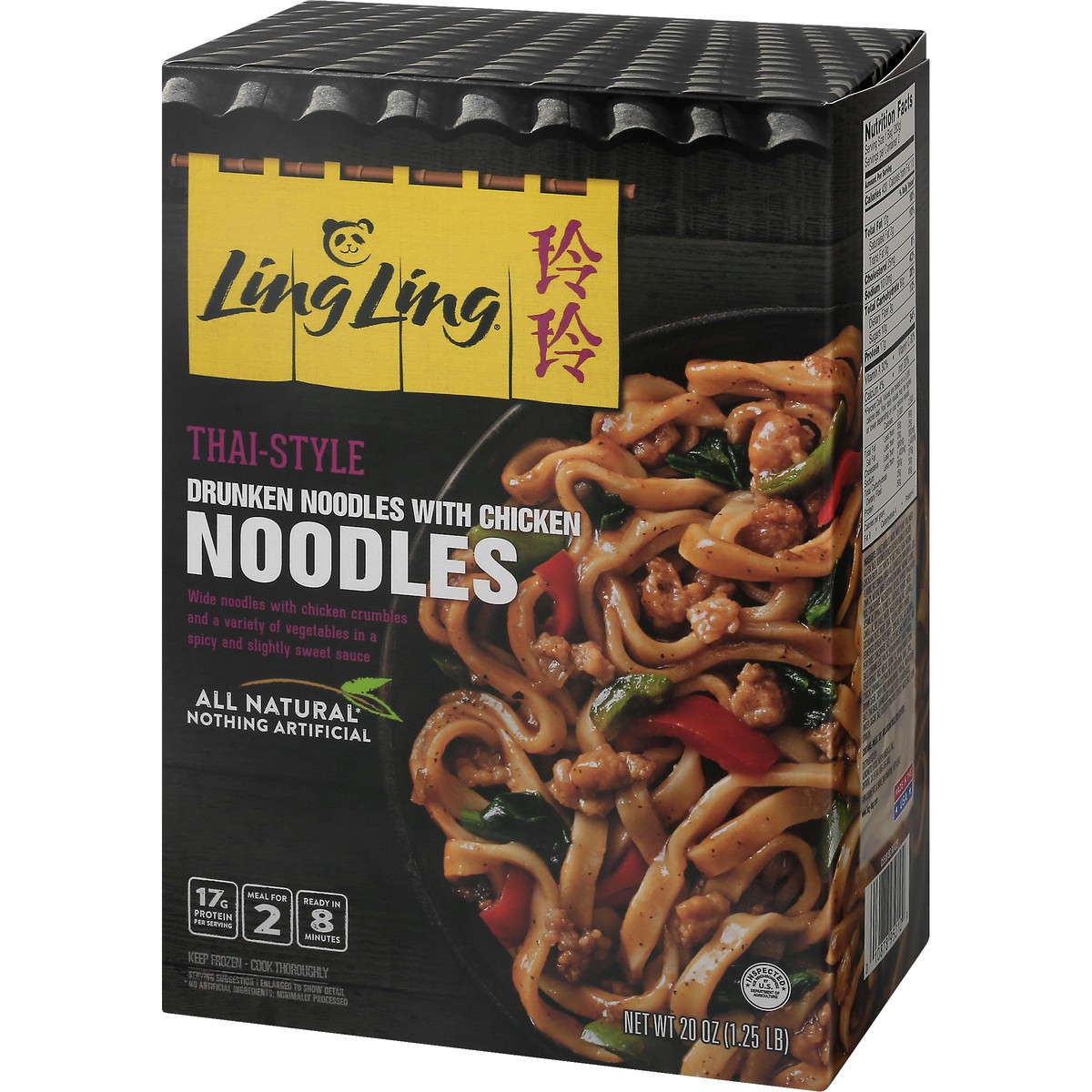 slide 2 of 10, Ling Ling Noodles, Drunken, with Chicken, Thai-Style, 20 oz