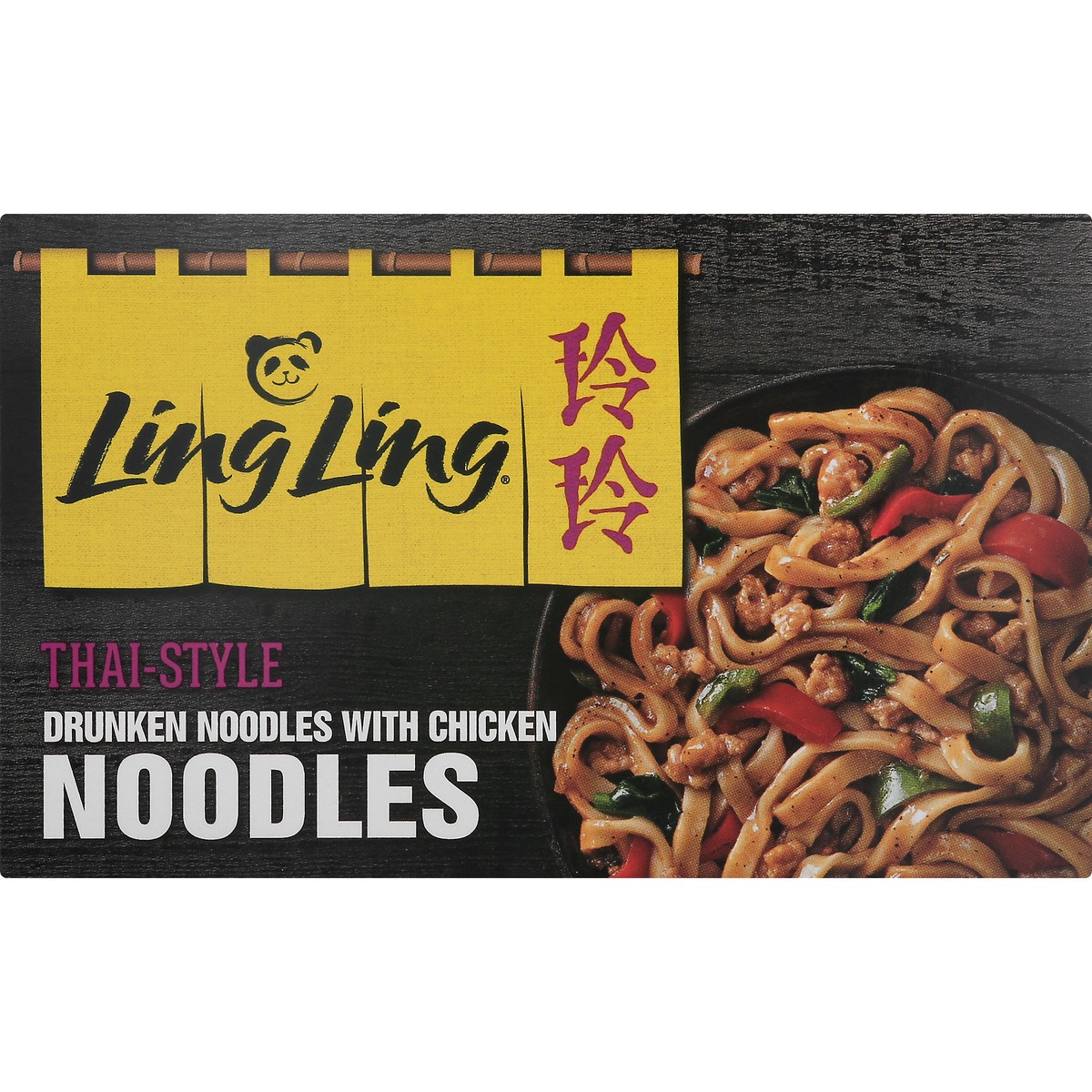 slide 9 of 10, Ling Ling Noodles, Drunken, with Chicken, Thai-Style, 20 oz