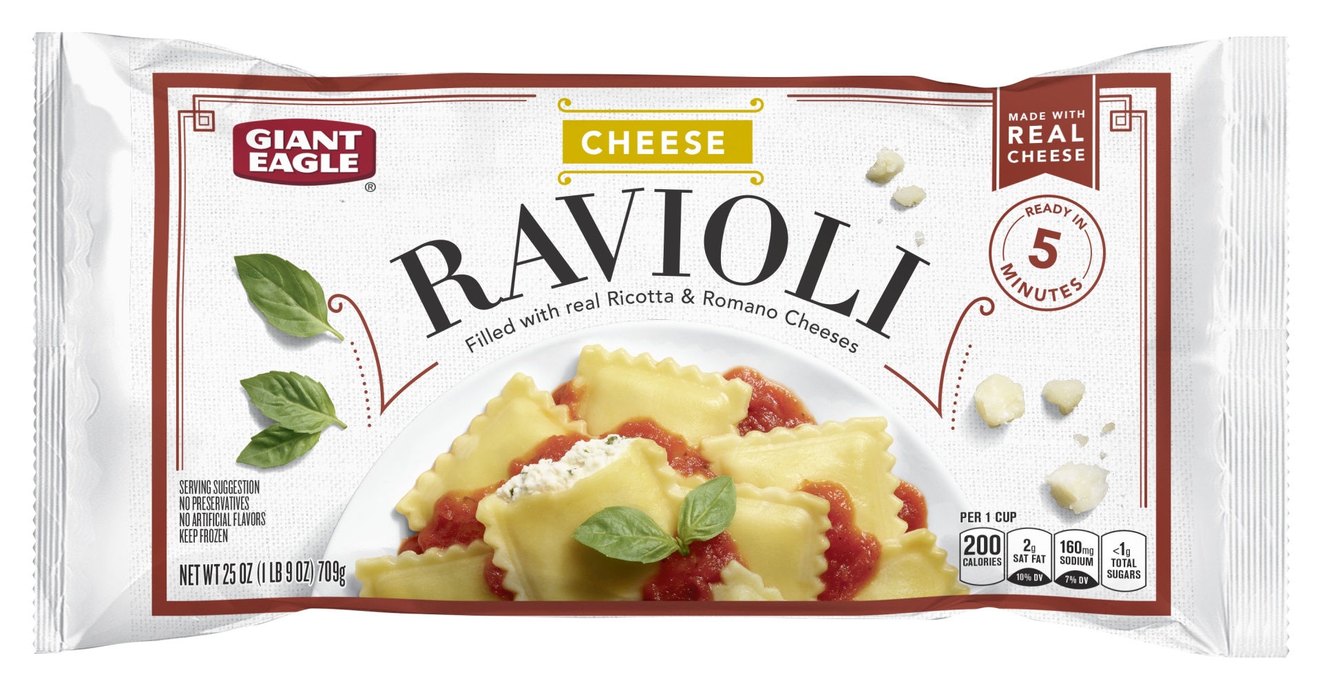 slide 1 of 1, Giant Eagle Cheese Ravioli, 25 oz