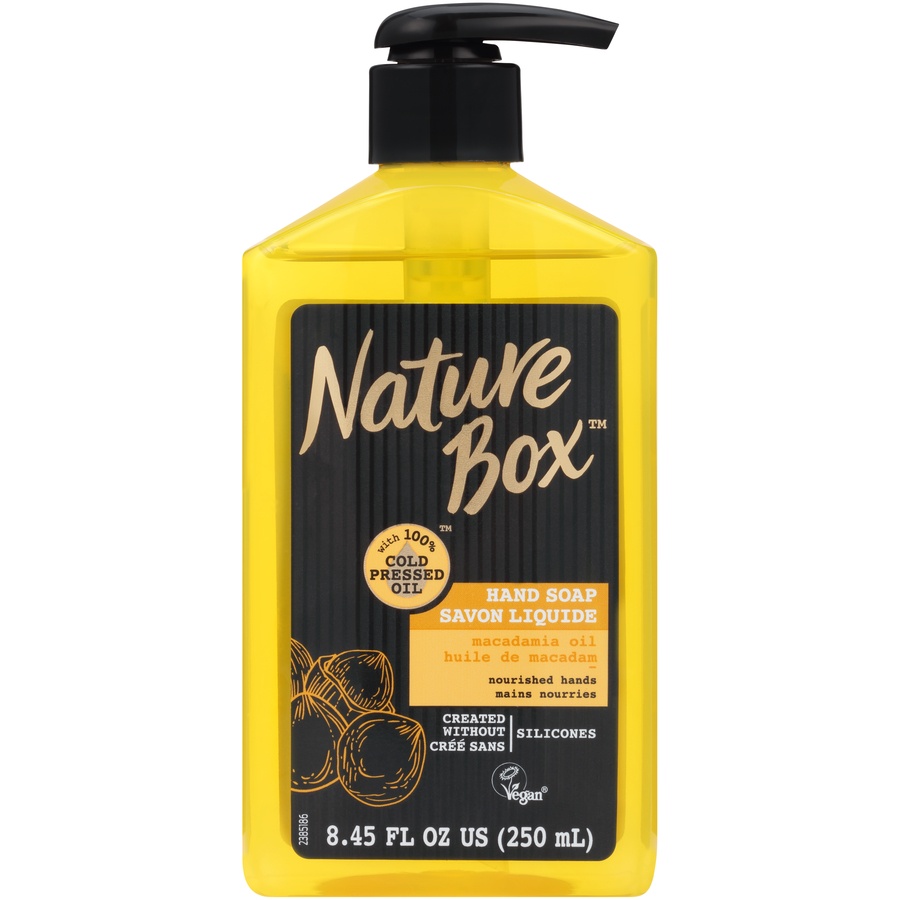 slide 1 of 1, Nature Box Liquid Hand Soap For Nourished Hands, With 100% Cold Pressed Macadamia Oil, 8.45 Oz, 8.45 oz