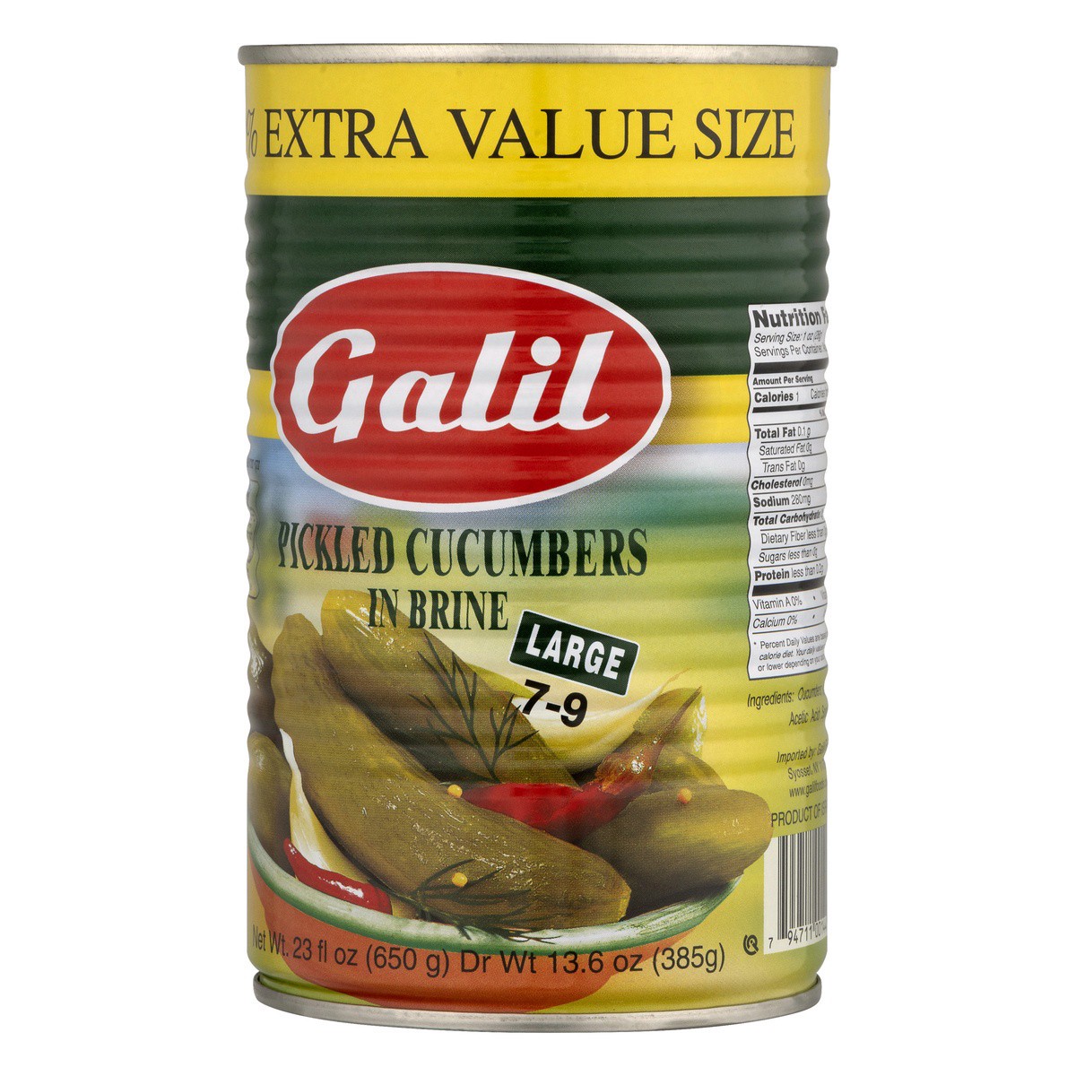 slide 4 of 9, Galil Pickled Cucumbers In Brine - 23 Oz, 23 oz