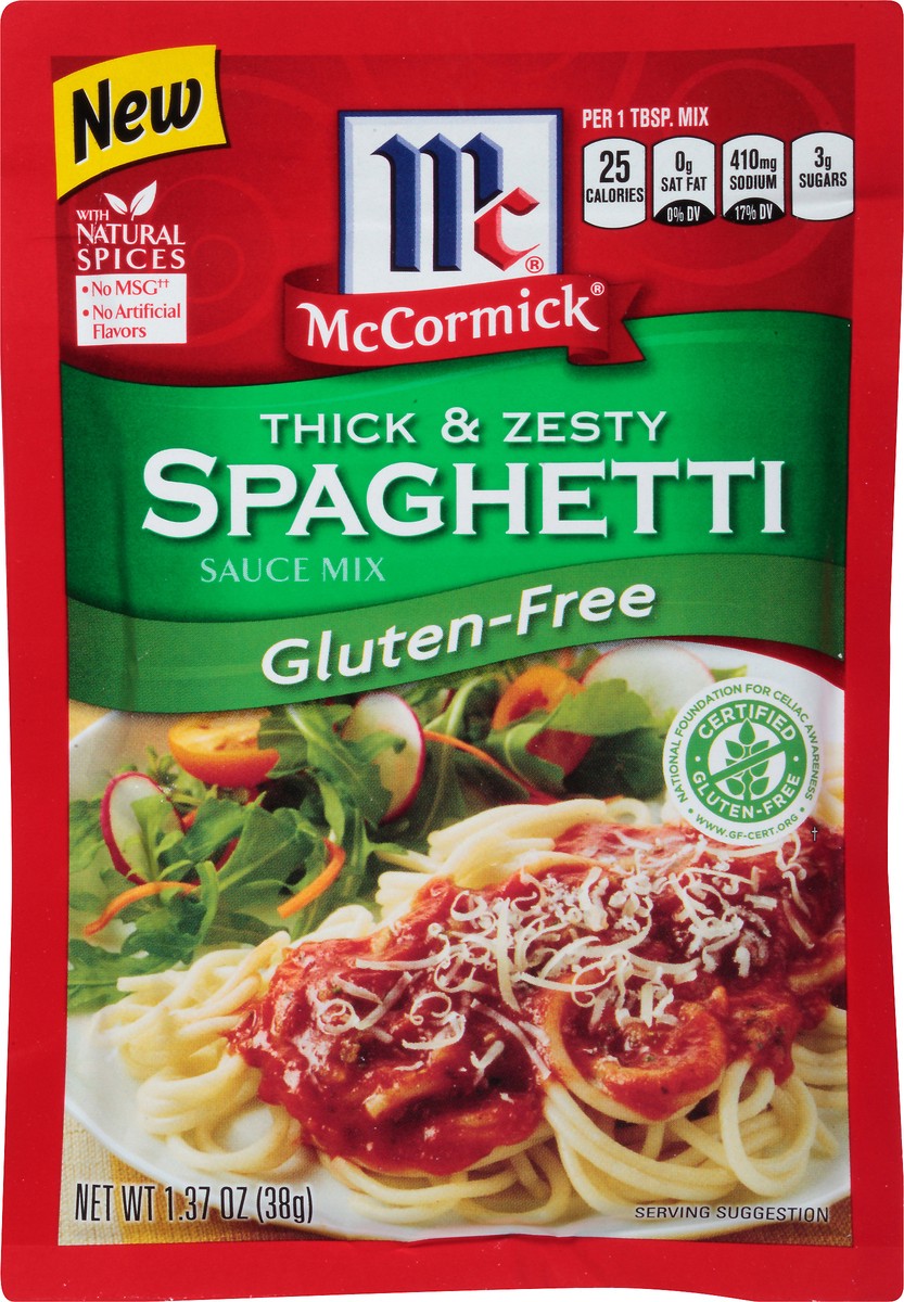 McCormick Gluten Free Thick & Zesty Spaghetti Seasoning 1.37 oz