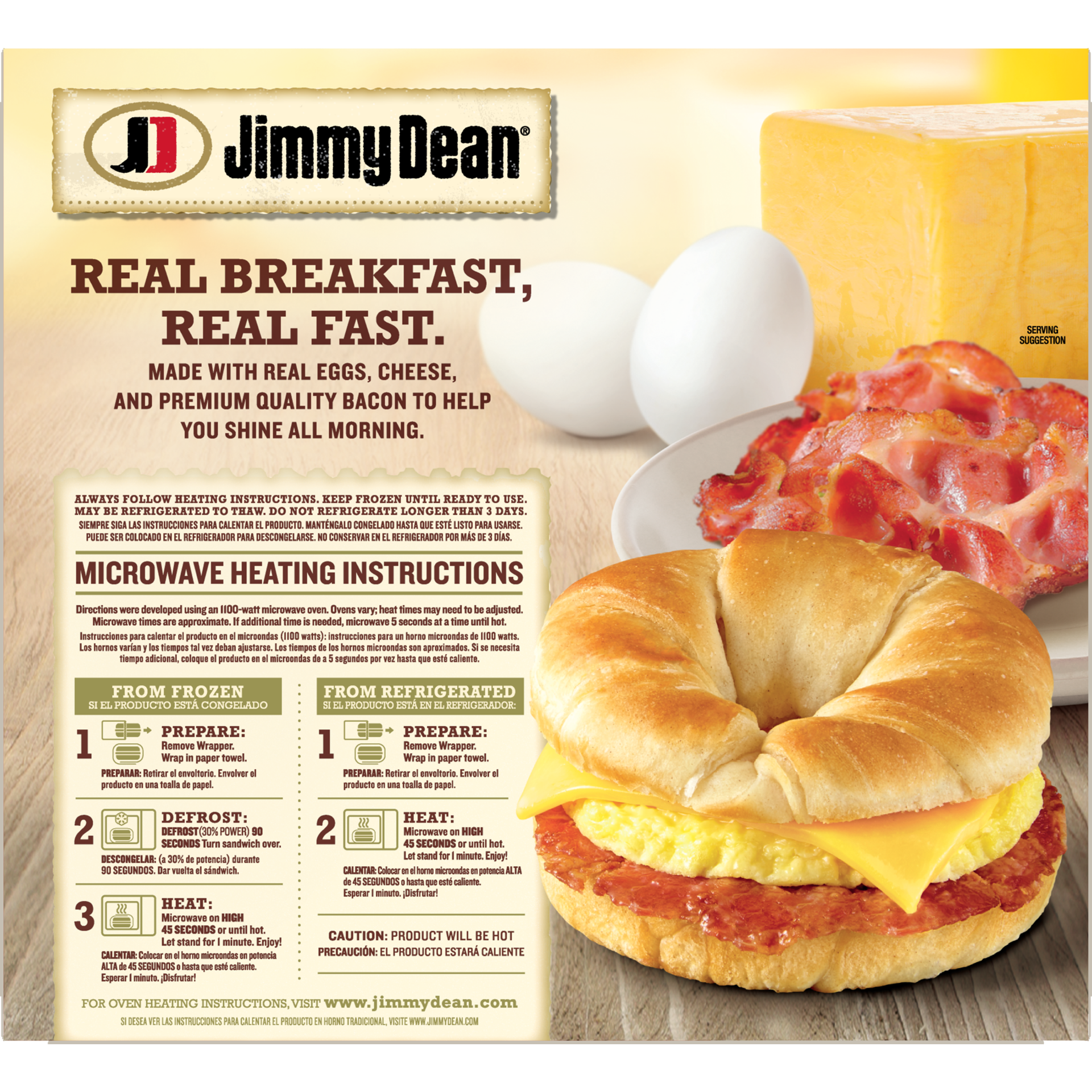 slide 9 of 10, Jimmy Dean Croissant Breakfast Sandwiches with Bacon, Egg, and Cheese, Frozen, 8 Count, 816.47 g