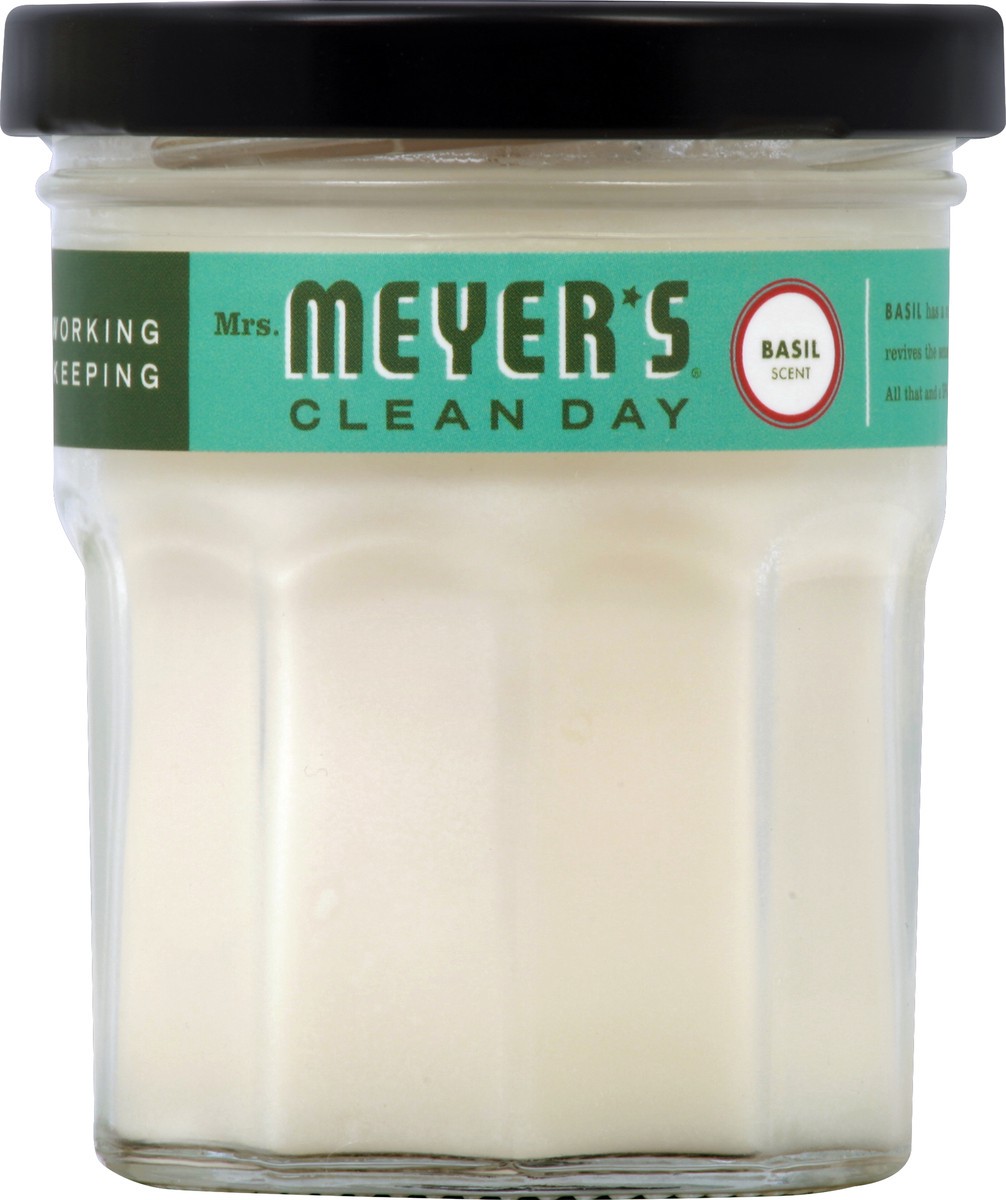 slide 5 of 6, Mrs. Meyer's Basil Soy Glass Candle, 4.9 oz