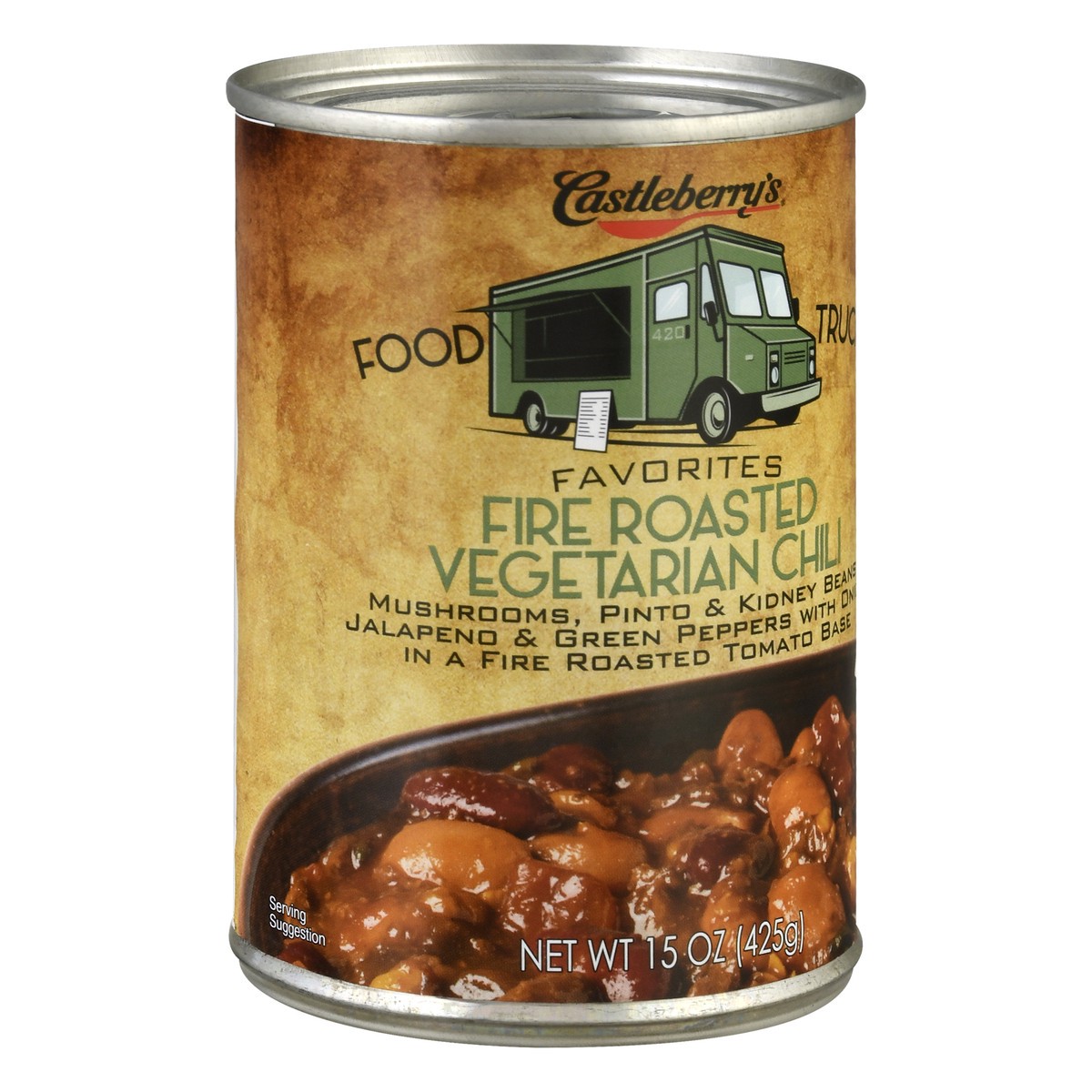 slide 2 of 12, Castleberry's Med Fire Roasted Vegetarian Chili 15 oz, 15 oz