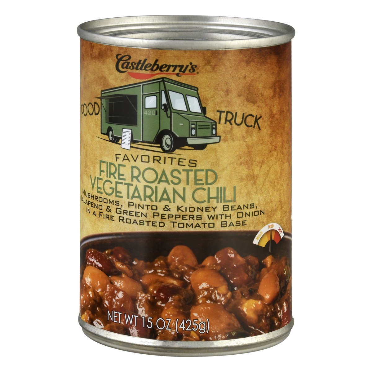 slide 5 of 12, Castleberry's Med Fire Roasted Vegetarian Chili 15 oz, 15 oz