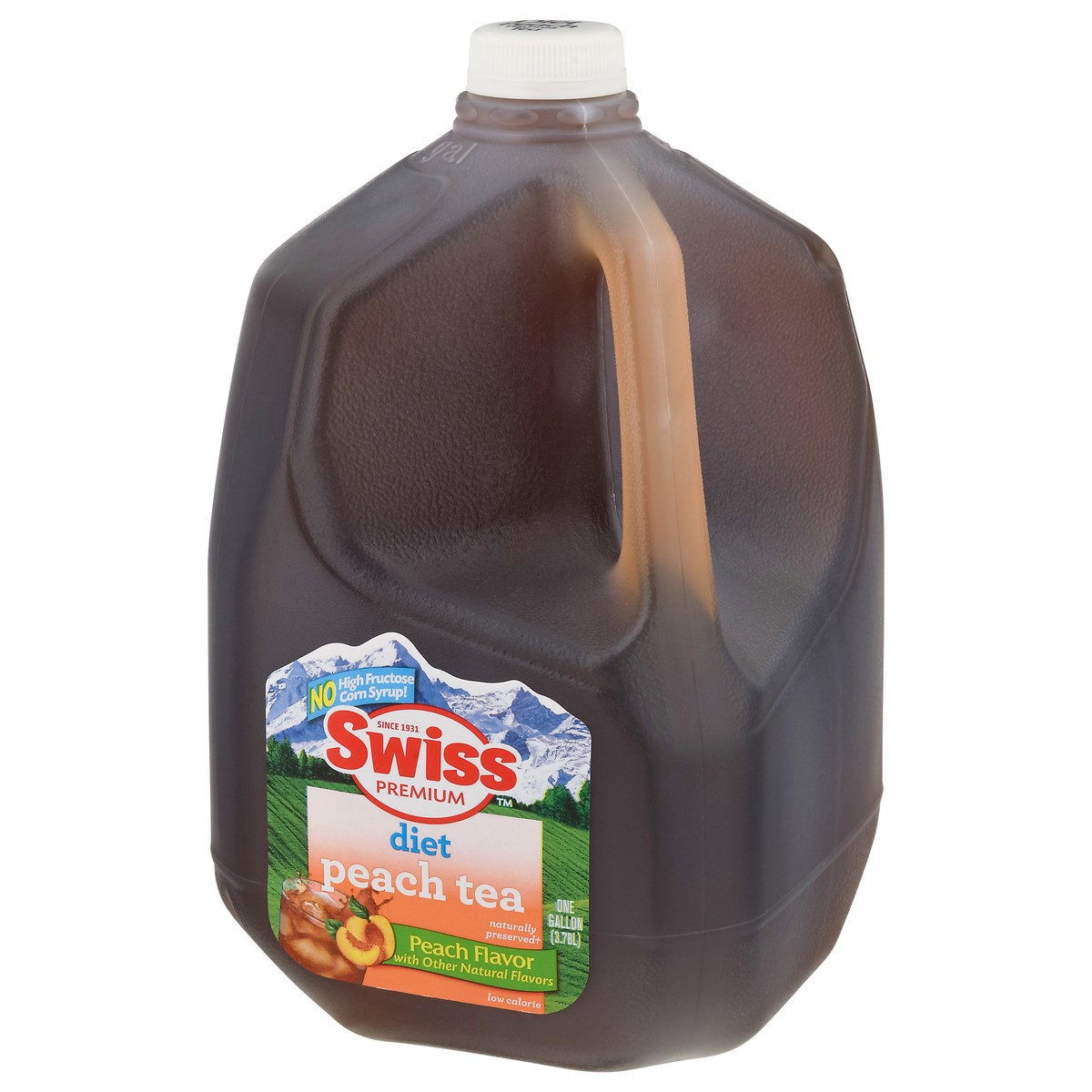 slide 3 of 4, Swiss Premium Diet Peach Tea 1 gal, 1 gal