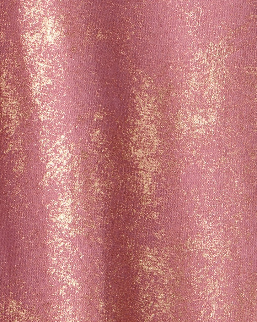 slide 2 of 3, Oshkosh Girls DayDream Fleece Metallic Knit Drawstring Joggers - Pink Blush 12, 1 ct