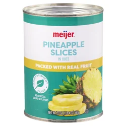 Meijer Sliced Pineapple in 100% Juice - 20 oz