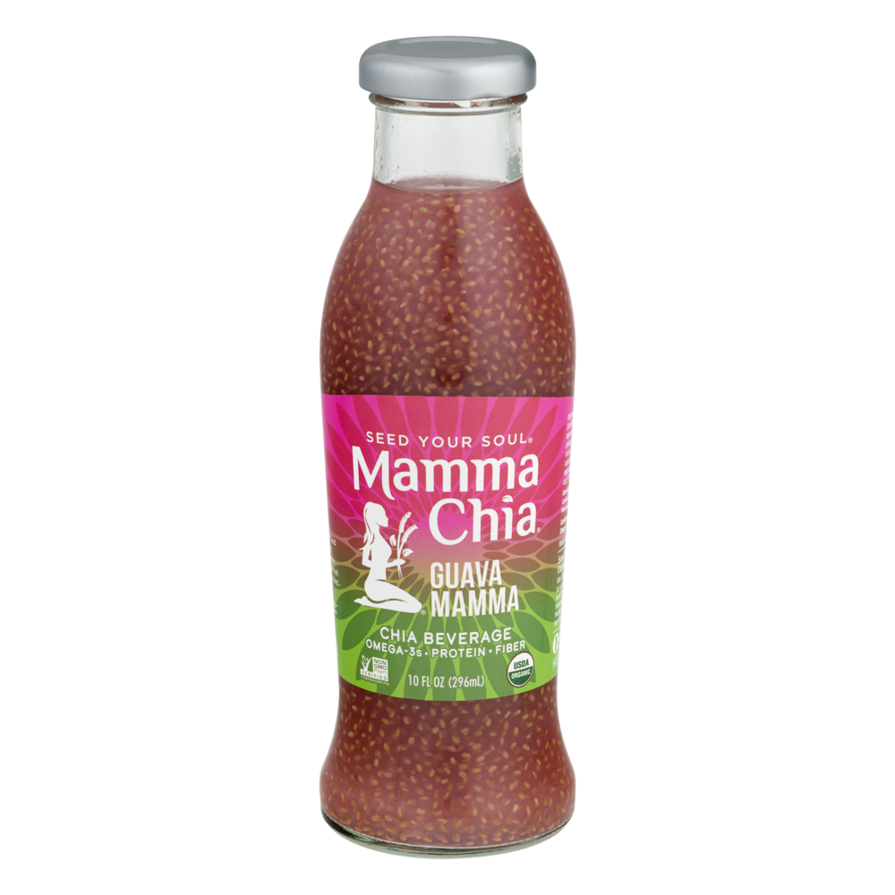 slide 1 of 4, Mamma Chia Chia Beverage, Organic, Guava Mamma - 10 oz, 10 oz