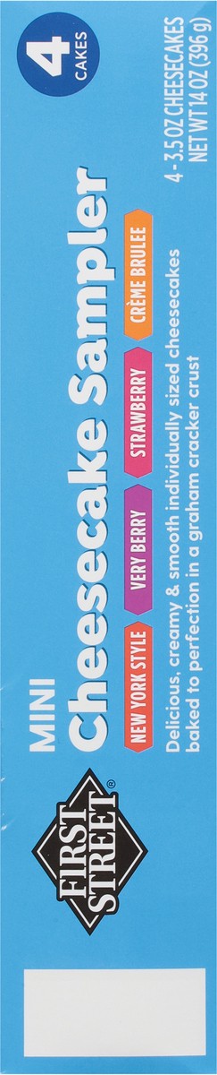 slide 13 of 13, First Street Assorted Cheesecake, 14 oz