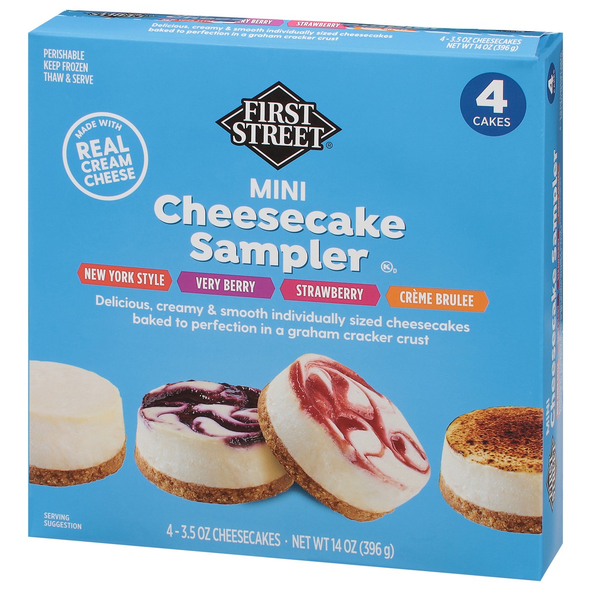 slide 4 of 13, First Street Assorted Cheesecake, 14 oz