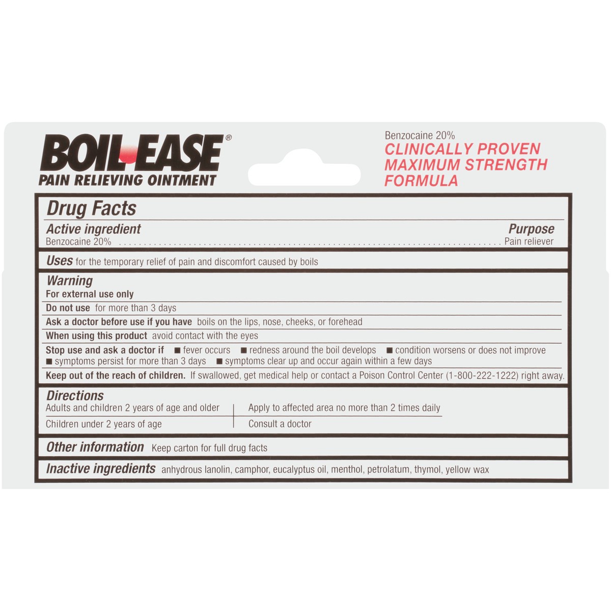 slide 8 of 10, Boil-Ease Maximum Strength Pain Relieving Ointment, Body Aches & Pains, 1 oz, 1 oz