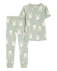 Carter's Baby 2-Piece Bunny 100% Snug Fit Cotton Pajamas - Green Green 6M