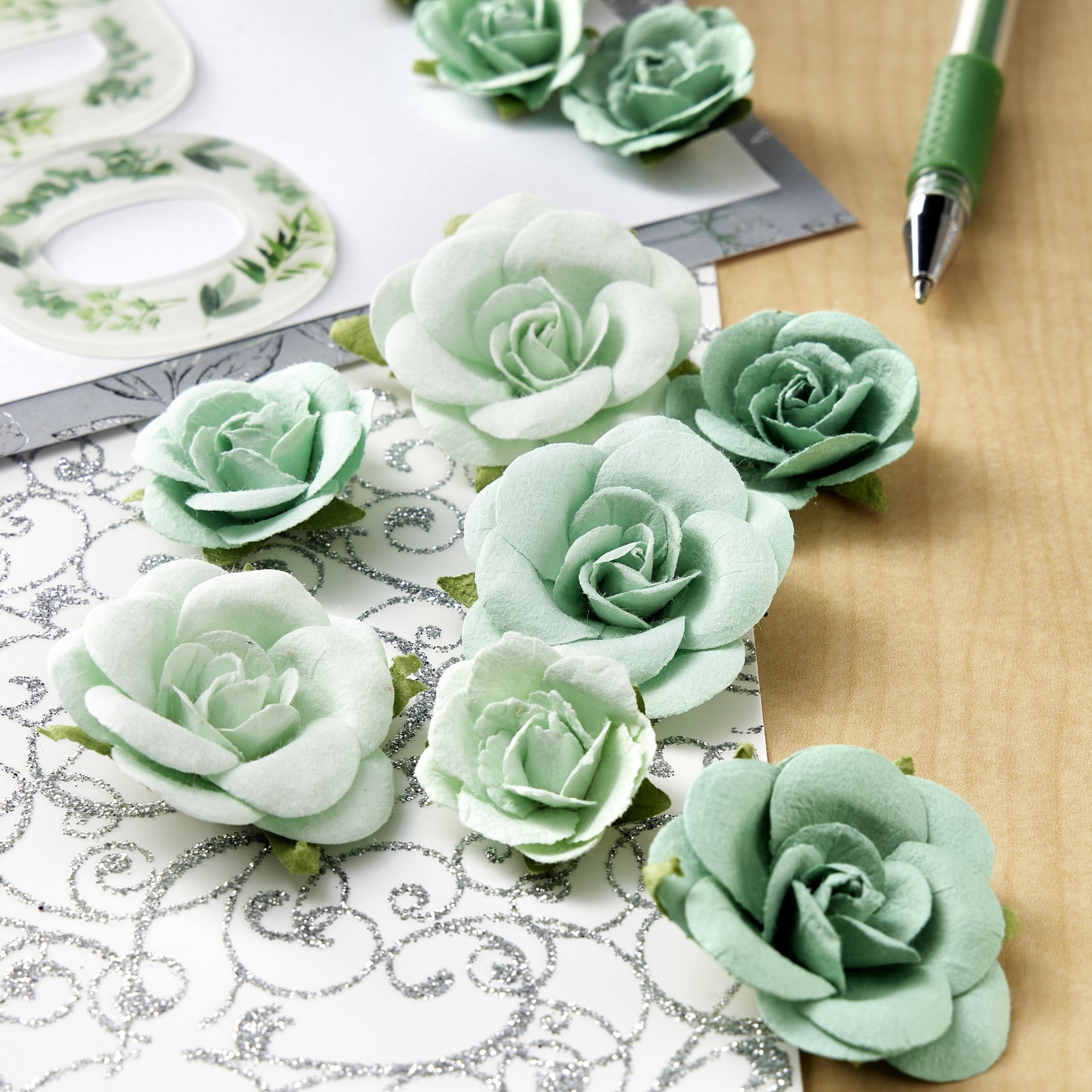 slide 2 of 2, Mint Sweetwater Rose Embellishments By Recollections Signature, 1 ct