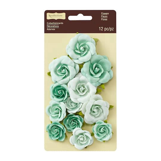 slide 1 of 2, Mint Sweetwater Rose Embellishments By Recollections Signature, 1 ct