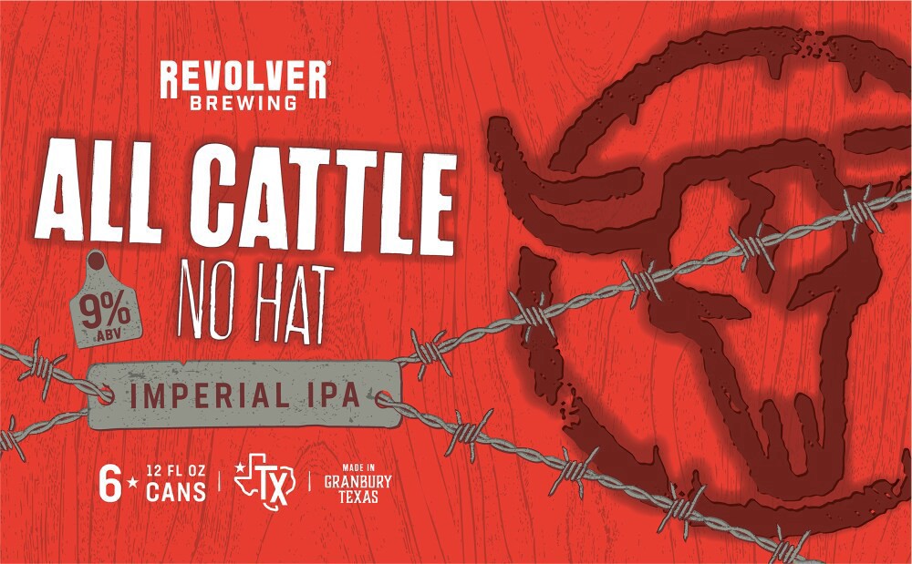 slide 2 of 5, All Cattle No Hat Imperial IPA Craft Beer, 6 Pack, 12 Fluid Ounce Cans, 9.0% ABV, 12 oz