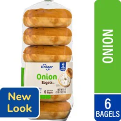 Kroger Onion Pre-Sliced Bagels