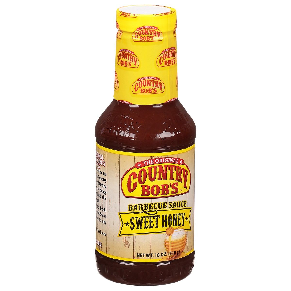 slide 8 of 9, Country Bob's Sweet Honey BBQ Sauce, 18 oz