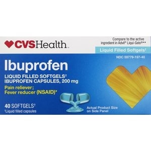 slide 1 of 1, CVS Health Ibuprofen Liquid Filled Softegels 200mg, 40 Ct, 1 Pack, 40 ct