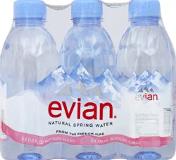 Evian Water - 6 ct bottles