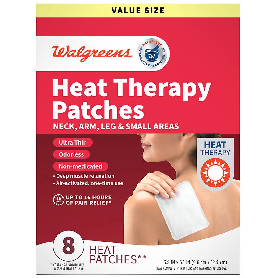 slide 1 of 4, Walgreens Heat Therapy Patches For Neck, Arm, Leg, 8 ct