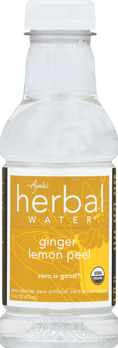 slide 4 of 4, Ayala's Herbal Water Ayala Organic Ginger Lemon Herbal Water, 16 fl oz