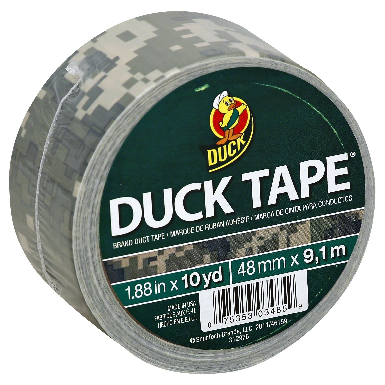 slide 1 of 1, Duck Digital Camouflage Printed Duct Tape - Green/Tan, 1.88 in x 10 yd