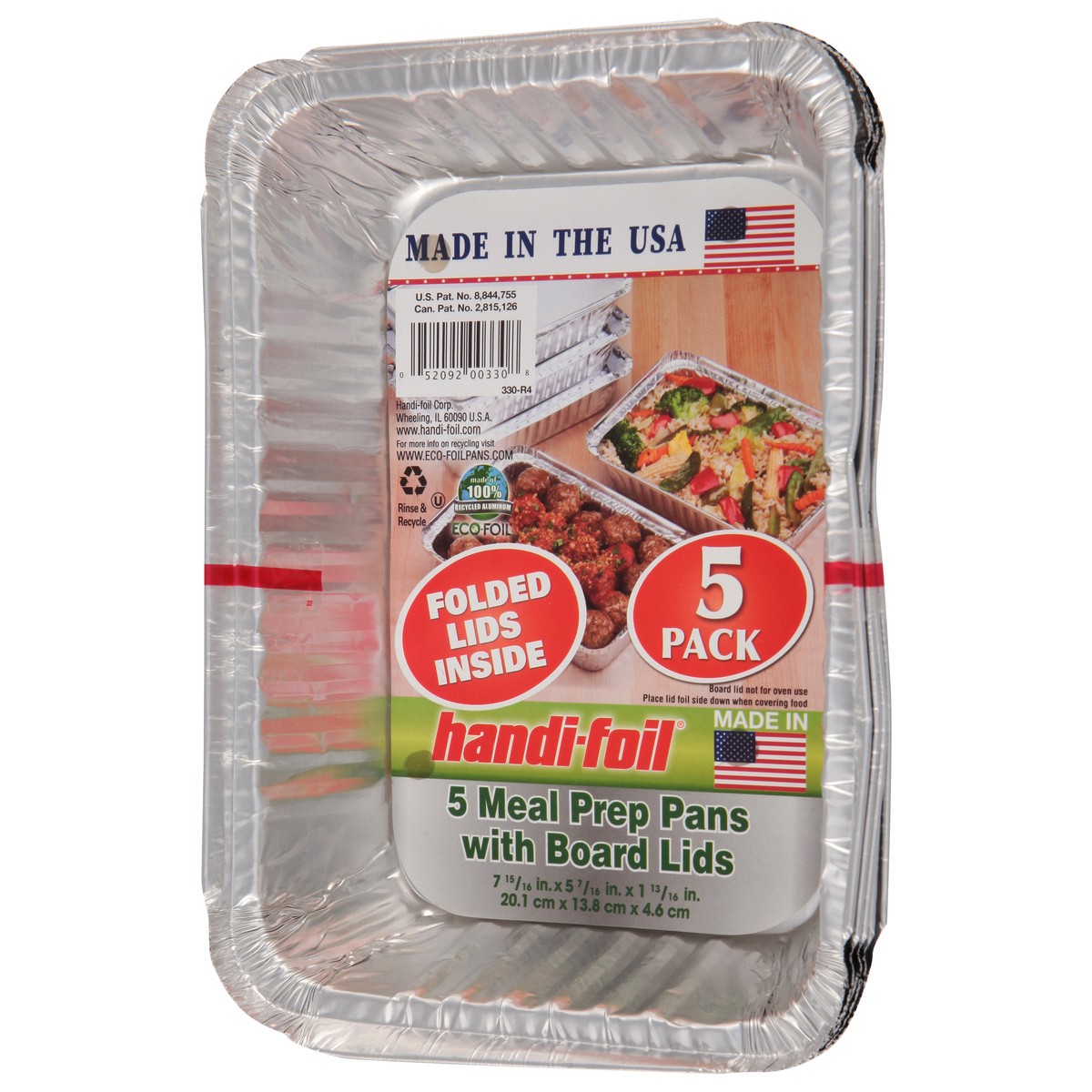 slide 3 of 9, Handi-foil Storage Containers with Board Lids, 5 ct