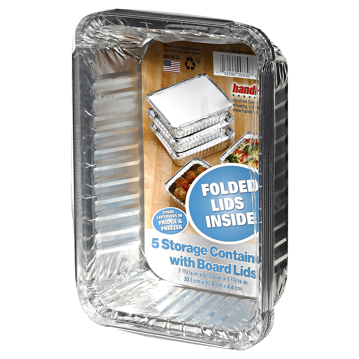 slide 4 of 4, Handi-foil Storage Containers with Board Lids, 5 ct