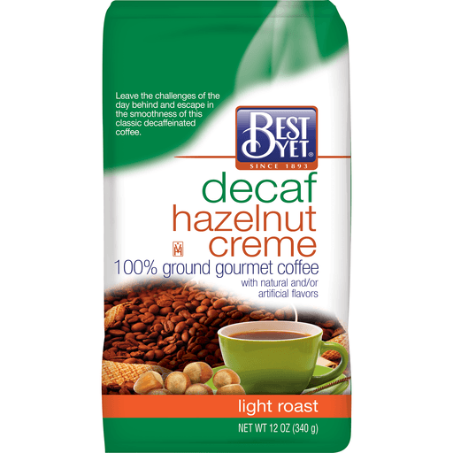 slide 1 of 1, Best Yet Decaffeinated Hazelnut Bag Coffee - 12 oz, 12 oz