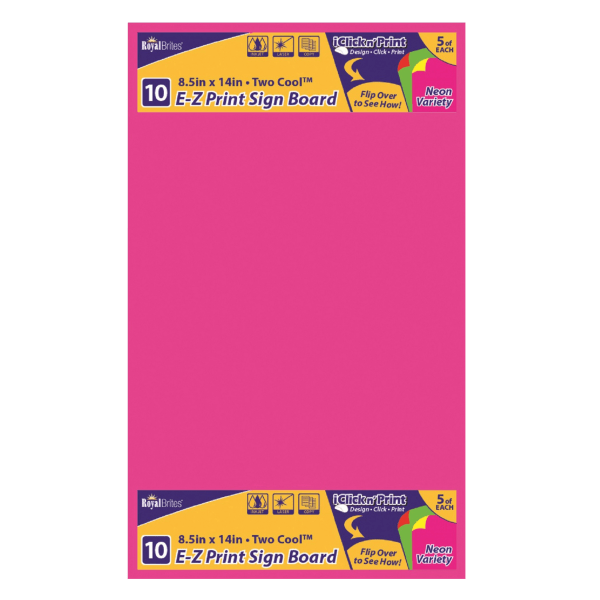 slide 1 of 1, Royal Brites E-Z Print Sign Board, 10 ct