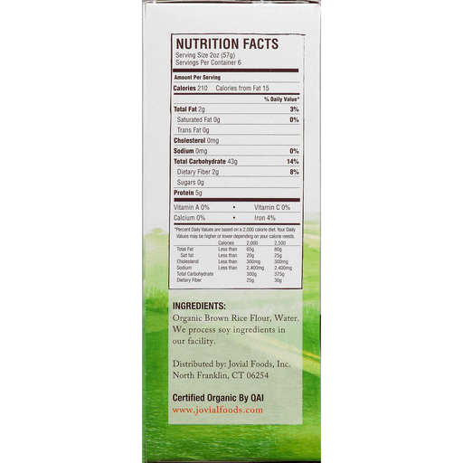 Jovial Gluten Free Brown Rice Pasta Fusilli 12 oz Shipt