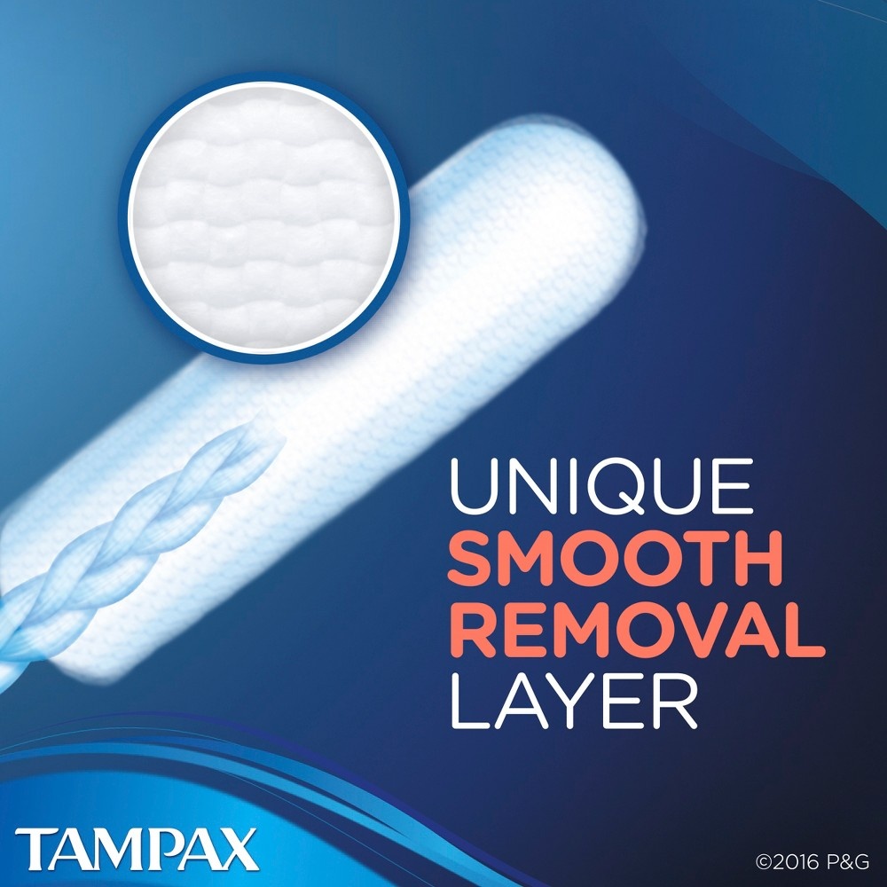 slide 6 of 6, Tampax Pearl Regular Unscented Plastic Tampons, 50 ct